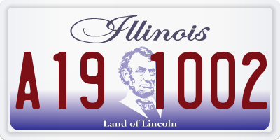 IL license plate A191002