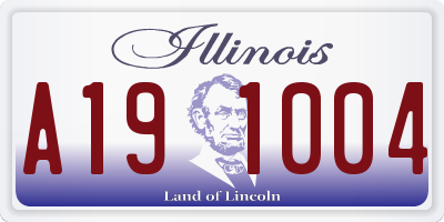 IL license plate A191004