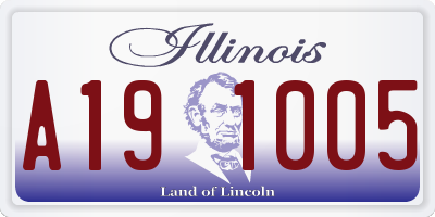 IL license plate A191005