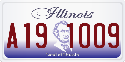 IL license plate A191009
