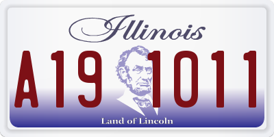 IL license plate A191011