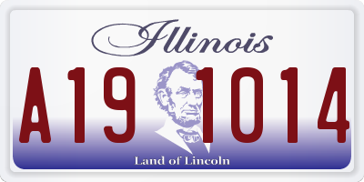 IL license plate A191014