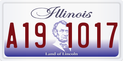 IL license plate A191017