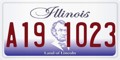 IL license plate A191023