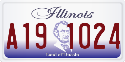 IL license plate A191024