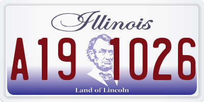 IL license plate A191026