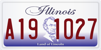 IL license plate A191027
