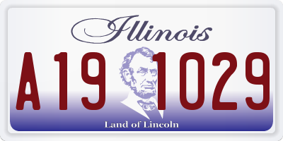 IL license plate A191029