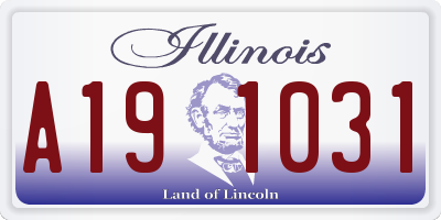 IL license plate A191031