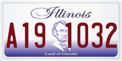 IL license plate A191032