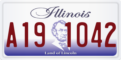 IL license plate A191042