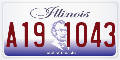 IL license plate A191043