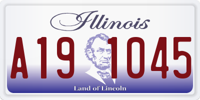 IL license plate A191045