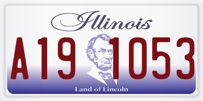 IL license plate A191053