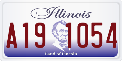 IL license plate A191054