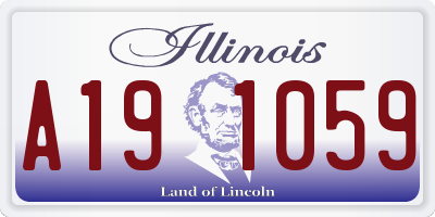 IL license plate A191059