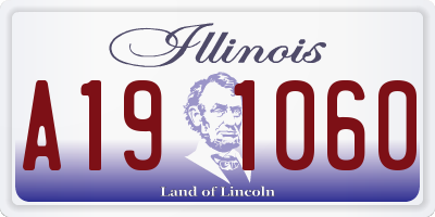 IL license plate A191060