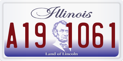 IL license plate A191061