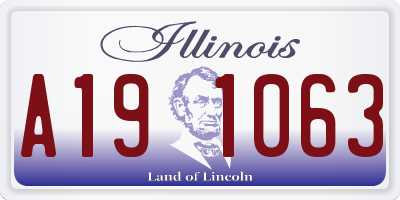 IL license plate A191063