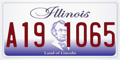 IL license plate A191065