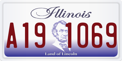 IL license plate A191069