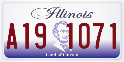 IL license plate A191071