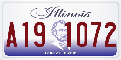 IL license plate A191072