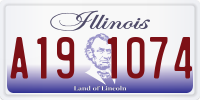 IL license plate A191074