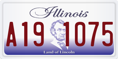 IL license plate A191075