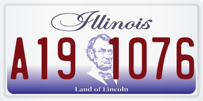 IL license plate A191076