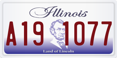 IL license plate A191077