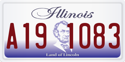 IL license plate A191083