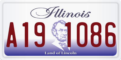IL license plate A191086