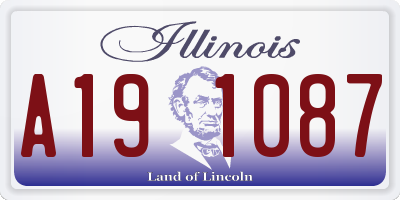 IL license plate A191087