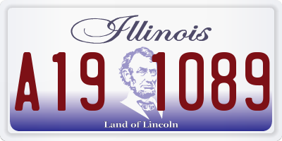 IL license plate A191089