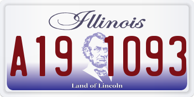IL license plate A191093