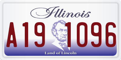 IL license plate A191096