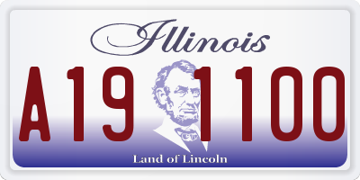IL license plate A191100