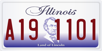 IL license plate A191101