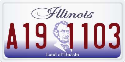 IL license plate A191103