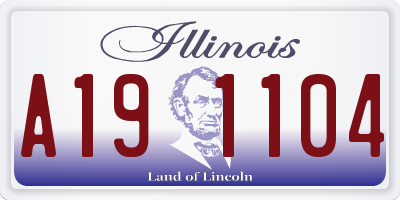 IL license plate A191104