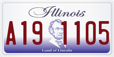 IL license plate A191105