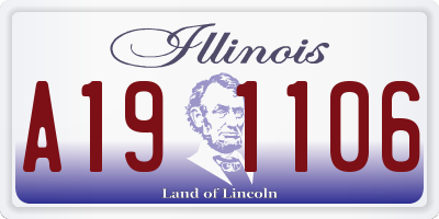 IL license plate A191106