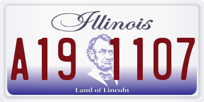 IL license plate A191107