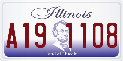 IL license plate A191108