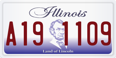 IL license plate A191109