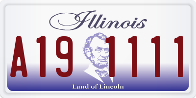 IL license plate A191111