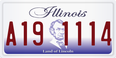 IL license plate A191114
