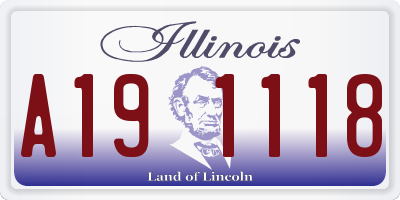 IL license plate A191118