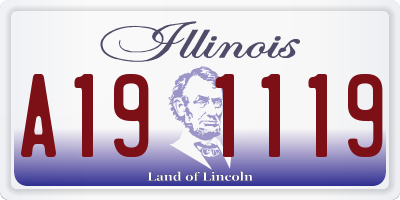 IL license plate A191119